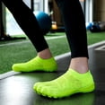 thumbnail image 5 of lnmuld Men Women Water Shoes Breathable Mesh Aqua Socks for Beach Pool Color:Green,Size:10, 5 of 9