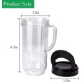 thumbnail image 3 of 2pcs 22oz Blender Cups Replacement for Magic Bullet, with Flip Top To-Go Lid and Handle - Compatible with 250w Magic Bullet Mb 1001 Mb 1001b Mbr-1701, 3 of 5