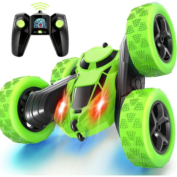 Remote Control Car Stunt RC Cars, Rotating RC Crawler with Headlights