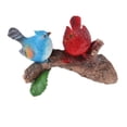 thumbnail image 1 of Escultura de Decoración del jardín CUTICAT Ornamento de pájaro Resina Azul rojo 25x11x27cm, 1 of 8