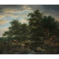 thumbnail image 3 of Jacob van Ruisdael 17x15 Black Modern Framed Museum Art Print Titled - Forest Scene (1653), 3 of 5