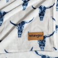 thumbnail image 4 of Wrangler - Twin Blanket, Soft Plush Fleece Bedding, Perfect for Layering, Yellowstone Inspired, Dorm Essentials (Steer Head Blue), 4 of 7