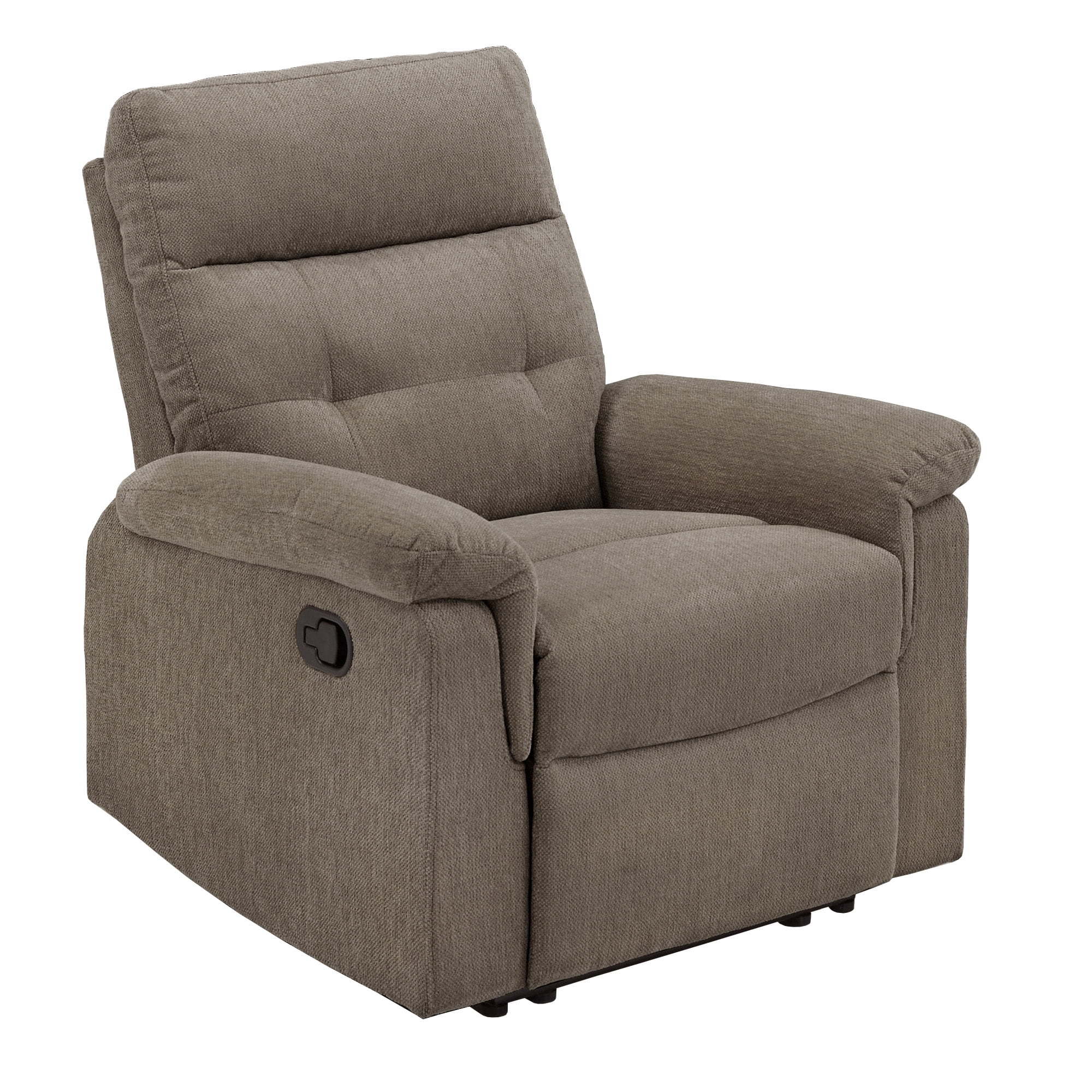 Weston Home Boerne Chenille Fabric Manual Recliner, Dark Gray