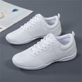 thumbnail image 3 of YOURDIARY Youth Girls Cheer Shoes White Cheerleading Dance Shoes Athletic Training Tennis Walking Sneakers, 3 of 9