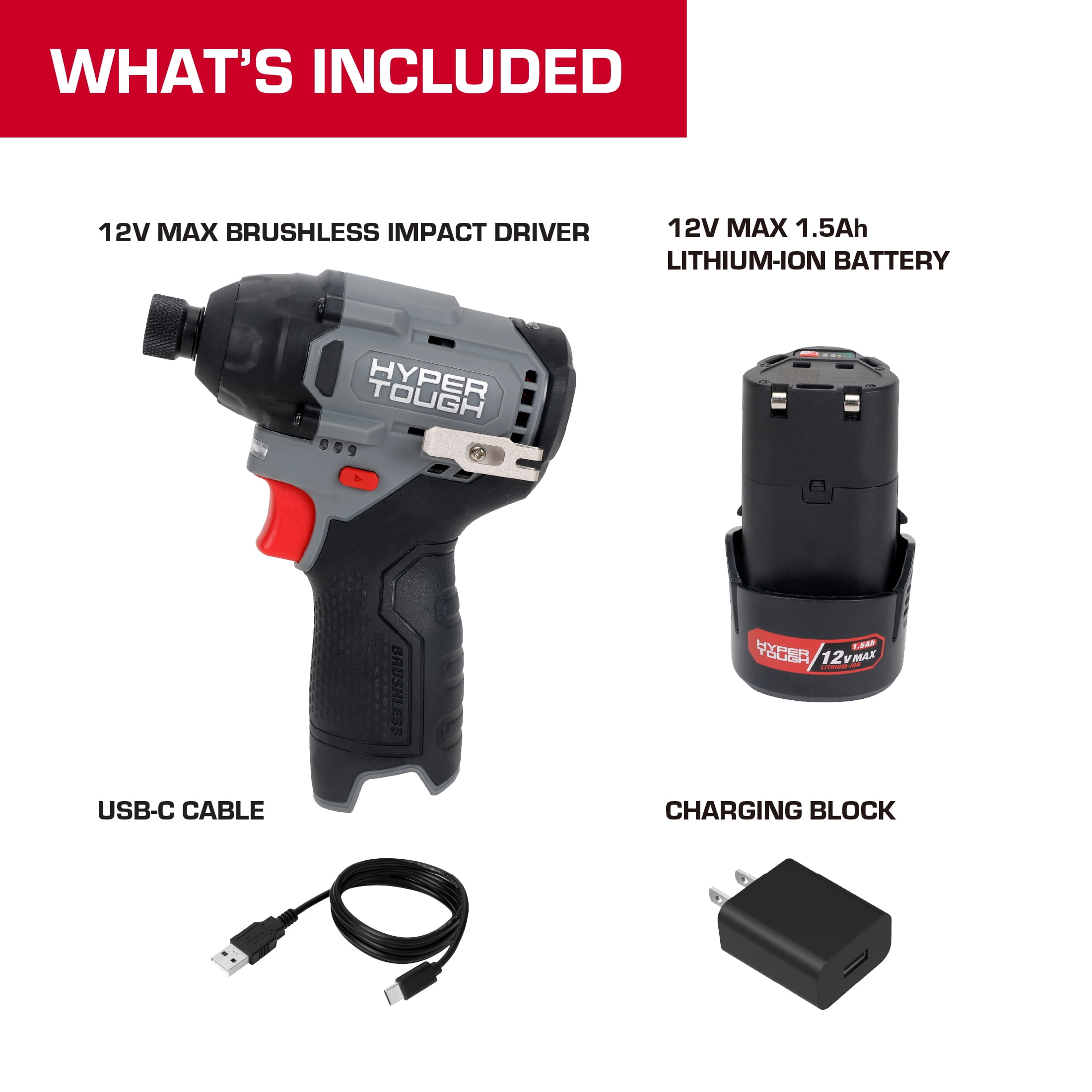 Hyper Tough 12V Brushless Impact Driver