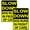 Dog Runs In Front Of Car, variant on Slow Down Speed Bumps Ahead Sign Metal MPH Slow Warning Traffic Road Street Sign 8X12inch,2PACK