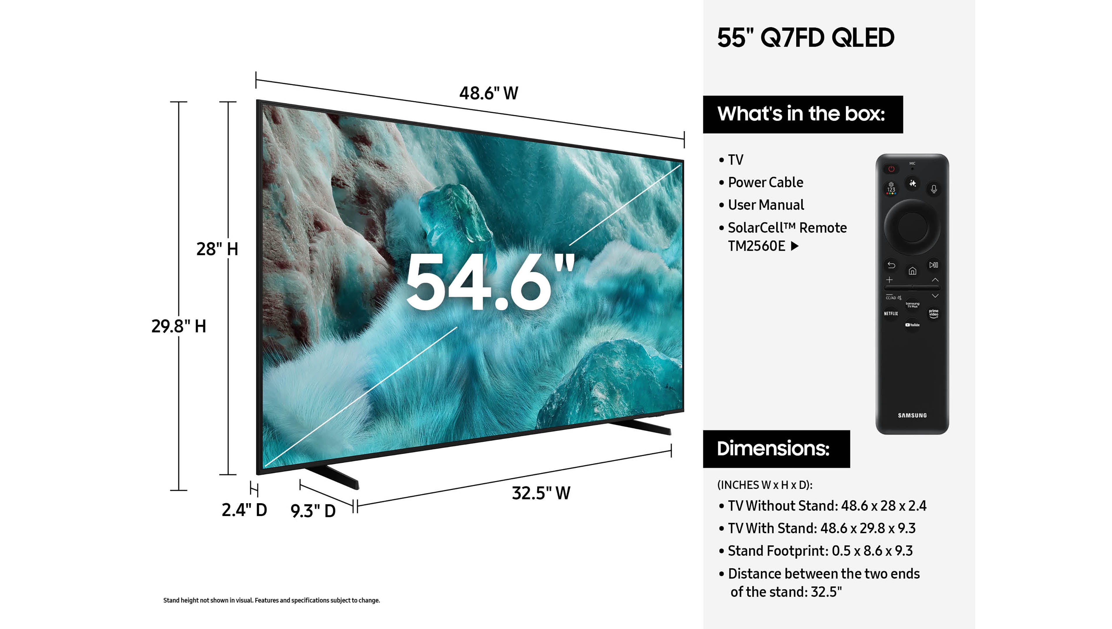 Samsung 55” Class QLED Q7FB 4K Samsung Vision AI Smart TV 2025 - QN55Q7FBAFXZA