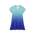 thumbnail image 5 of CCRFTGI Girls Dresses Polo Dress Size 6-7 Back To School Short Sleeve Uniform Casual Gradient Pleated Flare Skater Polo Dresses Summer Button-Down Collar Pique Polo Dress Blue 12-13 Years, 5 of 5