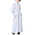 thumbnail image 6 of EnJoCho Boys Kids Thobe Musli𝗆 Robe Arab Kaftan Solid Color Long Sleeve Islami𝖼 Prayer Dress Ramadan Eid Outfit Pocket Middle Easter𝗇 Traditional, 6 of 9