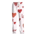 thumbnail image 4 of Fgvctg Mens Pajama Pants Valentine's Day Cute Sleepwear Wide Leg Pajamas Heart Graphic High Waisted Pjs Pants Oversized Spring Drawstring Lounge Pants with Pockets Deep Red S, 4 of 6