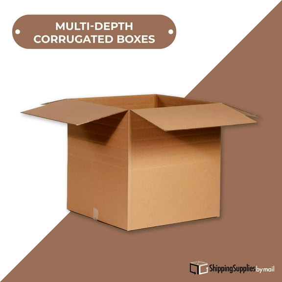 18 x 18 x 6" Multi-Depth Corrugated Boxes - 20 Per Bundle