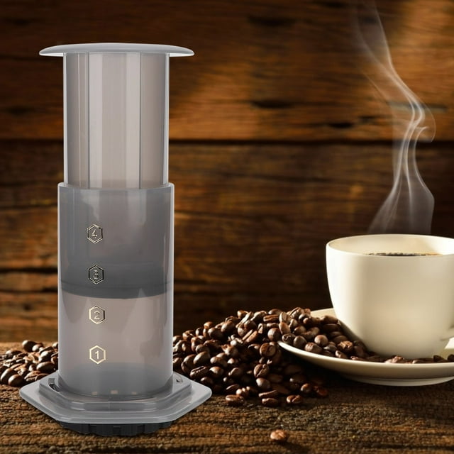 Cafetière en Plastique, 240ml Machine à Café Portable pour la Maison Design Épuré