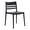 Black, variant on Pemberly Row Commercial All-Weather Patio Stack Chair with Slatted Backrest