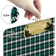 thumbnail image 3 of FMSHPON HoundstoothGreen BlackWhite Stripes Clipboard Hardboard Wood Nursing Clip Board and Pull for Standard A4 Letter 13x9 inches, 3 of 7