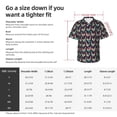 thumbnail image 5 of Sikiie Bohemian Chicken Print Men's Hawaiian Shirt, Summer Beach Button Pocket Short Sleeve T-Shirt,Large, 5 of 7