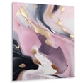 thumbnail image 2 of Designart "Mysterious Marble Pink and Gold V" Abstract Marble Metal Wall Art, 2 of 5