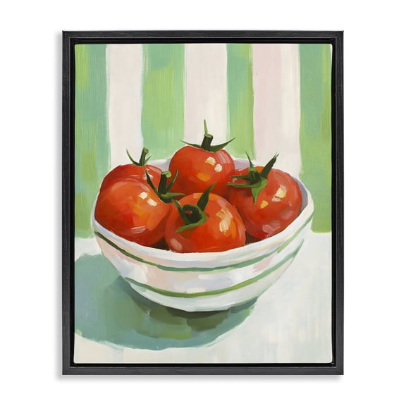 Stupell Industries Rustic Lodge Bowl of Fresh Tomatoes Black Floating Frame Canvas Art, 17 x 21, by The Prints Vibe