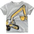 thumbnail image 4 of WOCACHI Camiseta para niños pequeños, ropa de bebé, manga corta, estampado de dinosaurio, tiburón, blusa, 4 of 5