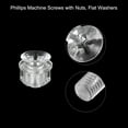 thumbnail image 4 of M5 x 10mm Plástico Phillips Máquina Tornillos con Tuercas y Planas Arandelas, PC Plana Cabeza Máquina Pernos Transparente 20 Juegos, 4 of 4