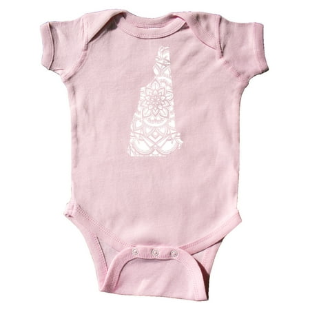 

Inktastic New Hampshire Silhouette Mandala Gift Baby Boy or Baby Girl Bodysuit