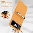 thumbnail image 5 of Compatible Samsung Galaxy Z Flip 4 Case S Pen Z Flip 3 Case,Hinge Protection Case for Samsung Z Flip 4 Case with S Pen Holder,Samsung Z Flip 4 5g Case Orange Galaxy Flip 3 5g Phone Case Stylus, 5 of 12