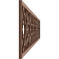 thumbnail image 3 of Ekena Millwork 46 5/8"W x 8"H x 3/8"T Hazelton Fretwork Moulding, Walnut, 3 of 13