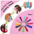 thumbnail image 3 of AMERTEER 50Pcs Keychain Tassels Blanks Fringe Pendants Bulk for DIY Crafts 1.5 Inch, 3 of 7