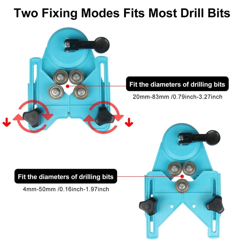 15-Pc Diamond Hole Saw Kit with Drill Guide, 6-50mm Tile & Glass Drill Bit Set for Porcelain & Marble