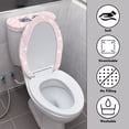 thumbnail image 4 of HELLHERO Bathroom Set Elephant Universal Stretchy Fabric Pack of 2 with Soft Toilet Seat Cover Set Toilet Lid Seat Cover Elastic Installation, 4 of 5