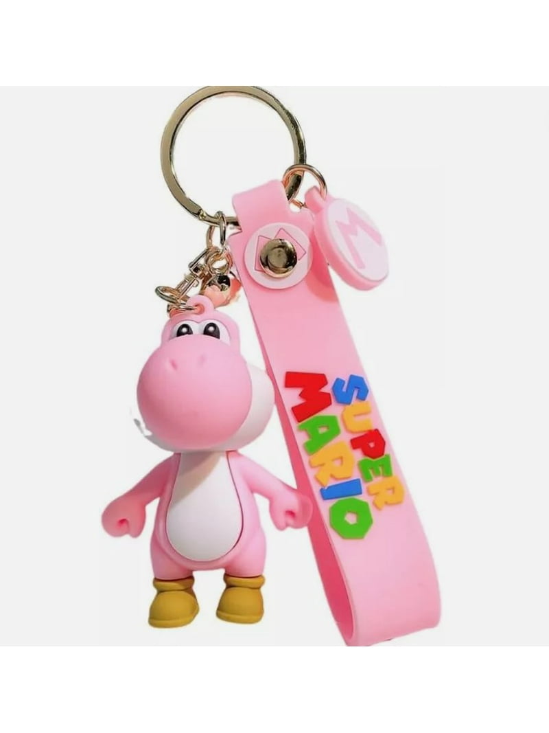 Pink Yoshi Vinyl Figure Keychain Keyring - Walmart.com