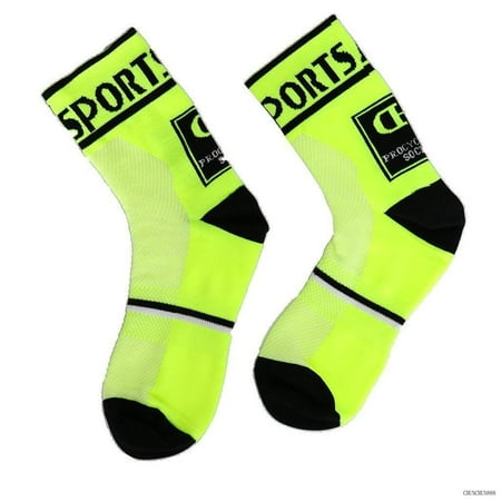 

1 Pair Professional Running Cycling Racing Socks Sports Mid-Calf Length Sock - S