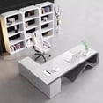 thumbnail image 3 of Standing Living Room Office Desk Supplies Executive Modern Luxury Computer Desks Legs Floor Mesa De Computador Home Furniture My Lux Decor Round, 3 of 7