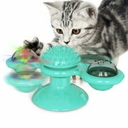 Spinning Cat Toys, Catnip Ball with Scratch Hair Brush Cat Grooming Tool