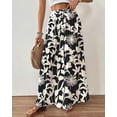 thumbnail image 3 of Wide Leg Pants Woman Flowy Floral Palazzo Pants for Women High Waisted Summer Casual Trousers Cruise Outfits, 3 of 10