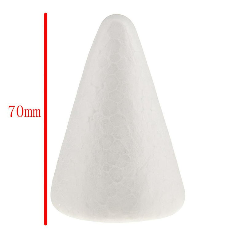 30 Pieces White Cone Shape Christmas Tree Styrofoam Polystyrene