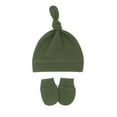 thumbnail image 2 of Holzkary Baby Knot Turban Hats and No Scratch Mittens Newborn Hats Knot Beanie Hats Soft for Infant Baby Girls Boys Caps 0-6 Months Autumn Knotted Infant Old and Cap Soft Hats Girls for Boys Hats Mon, 2 of 2