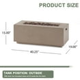thumbnail image 3 of HZWDD 40" Propane Outdoor Fire Pit Table, Square Propane Gas Patio Fire Table 40000 BTU for Deck, Backyard and Pool, 3 of 7
