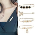 thumbnail image 4 of Adjustable Pearl Brooch Set | Quick-Change No-Sew Waistband Button | Snap-On Instant Pants Extender | Seamless Waist Size Adjuster | 4 Pack, 4 of 8