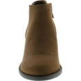 thumbnail image 4 of Soda Women's Massen Distress Faux Suede Leather Round Toe Heel Ankle Boot, 4 of 4