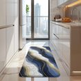 thumbnail image 4 of Blue White Gold Marble Pattern Kitchen Rug Mat,Kitchen Runner Rugs Non Skid Washable,Decorative Kitchen Floor Mats for Kitchen,Sink,Laundry,17"x47.2", 4 of 7