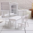 thumbnail image 4 of White Dining Table Chair Model Set 1 12 Dollhouse Miniature Furniture  Gift, 4 of 6