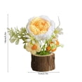 thumbnail image 3 of Crochet Rose Flowers Artificial Potted Plants For Office Desk Car Dashboard Decor Gifts For Women Handmade Knitted Flowers Home Decoration, 3 of 6