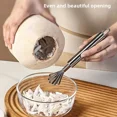 thumbnail image 3 of Premium Stainless Steel Coconut Opener Tool Set: Manual Coconut Shell Cutter with Wooden Handle Hammer & Meat Scraper – Effortless Opening, Rust-Resistant, Export-Quality, Affordable Kitchen Gadget, 3 of 5