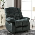thumbnail image 4 of Bonzy Home Massage Recliner Chair with Heat and Vibration Manual Recliners Fabric Sofa Reclining Chair for Living Room, Gray, 4 of 8