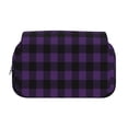 thumbnail image 2 of Disketp Purple Black Plaid Estuche de Lápices de Doble Capa con Tapa Abatible y Cremallera, Organizador Escolar para Adolescentes y Adultos, 2 of 7