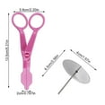 thumbnail image 3 of Piping Flower Scissors Nail Set Cake Icing Flower Detachable Plastic Lifter Cupcake Pastry Decorating Tool, Pink, 3 of 8