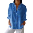 thumbnail image 2 of Chemises pour Femmes Seductiva Rabais de 50 % Liquidation Chemise Rétro pour Femmes à Imprimé Floral Art Imprimé Art Chemise Décontractée à Col en V, 2 of 4
