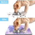 thumbnail image 6 of Dog Food Mat, 16"x24" Marble Dog Mat for Food and Water, Absorbent Dog Cat Bowl Mat Protect Floors, Cute Pet Food Mat for Dog & Cat, Anti-Slip Rubber Pet Feeding Mat for Puppy Supplies, Purple, 6 of 6