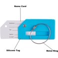 thumbnail image 3 of 5 Pack Silicone Luggage Tag Baggage Handbag School Bag Suitcase Instrument Tag Label by FFIY （Orange）, 3 of 7