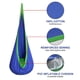 thumbnail image 4 of Columpio colgante con cuerda ajustable, cómodo nido con asiento inflable, columpio portátil para terapia sensorial para autismo (azul, 150 cm de alto), 4 of 4